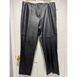 Venezia Jeans Black Leather Pants Women’s Size 16 Baddie Biker Grunge Academia
